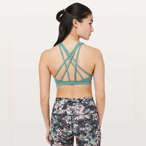 Lululemon athletica Womens Free To Be Serene Bra *High Neck Frosted Pine Size 8
